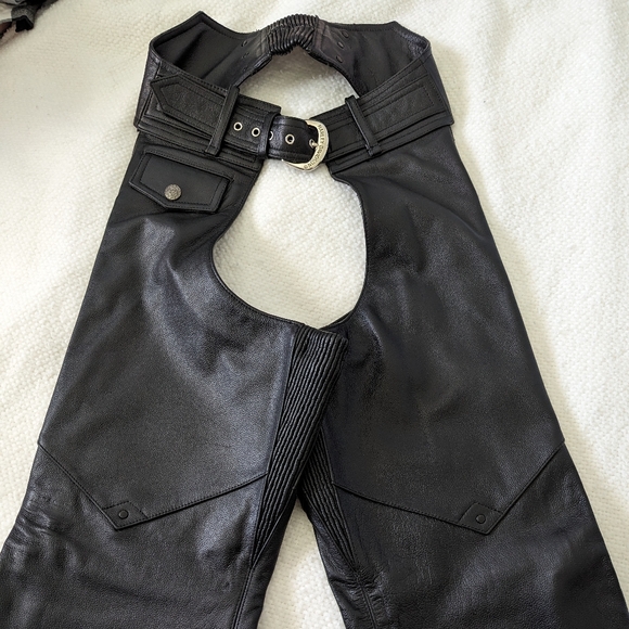 Harley Davidson Woman's Medium Leather Chaps - Picture 1 of 14